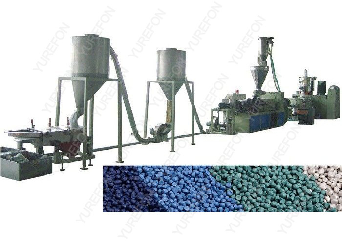 3 - 4 MM Plastic Flakes Recycling Machine , PVC Plastic Granules Making Machine
